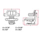 Blue Wrap Around Seat with Arms Fits 3300 3910 3930 6000 7610 Fits Ford 2000 Fit
