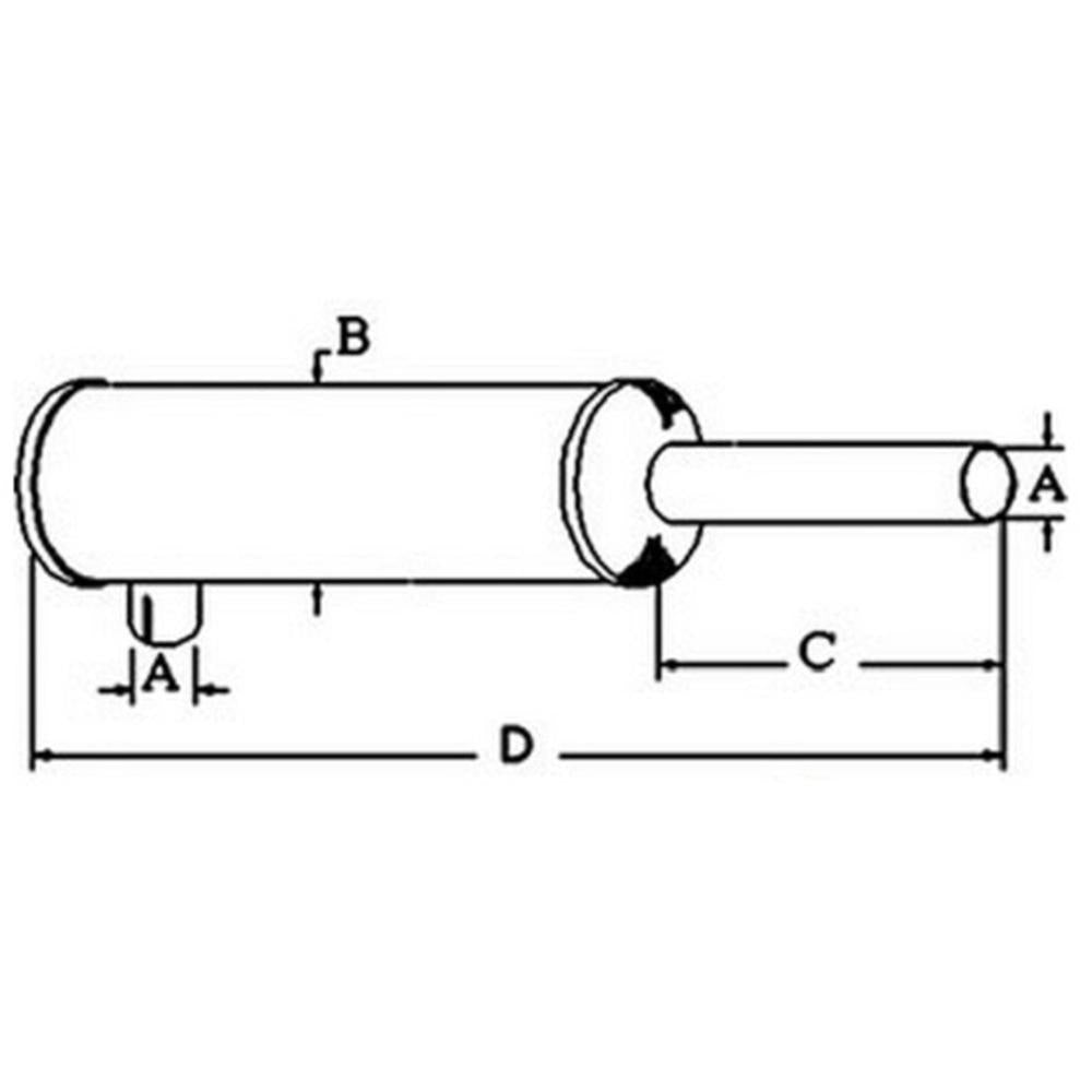 WIS-4 Horizontal Muffler Fits Universal Products
