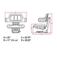 WF222BL-AIC Black Flip-Up Style Seat