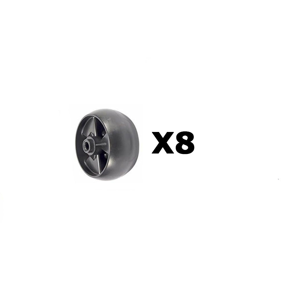 Qty 8: Deck Wheels Fits Yard Man Replaces Hub Length 2-1/2" Tread Smooth