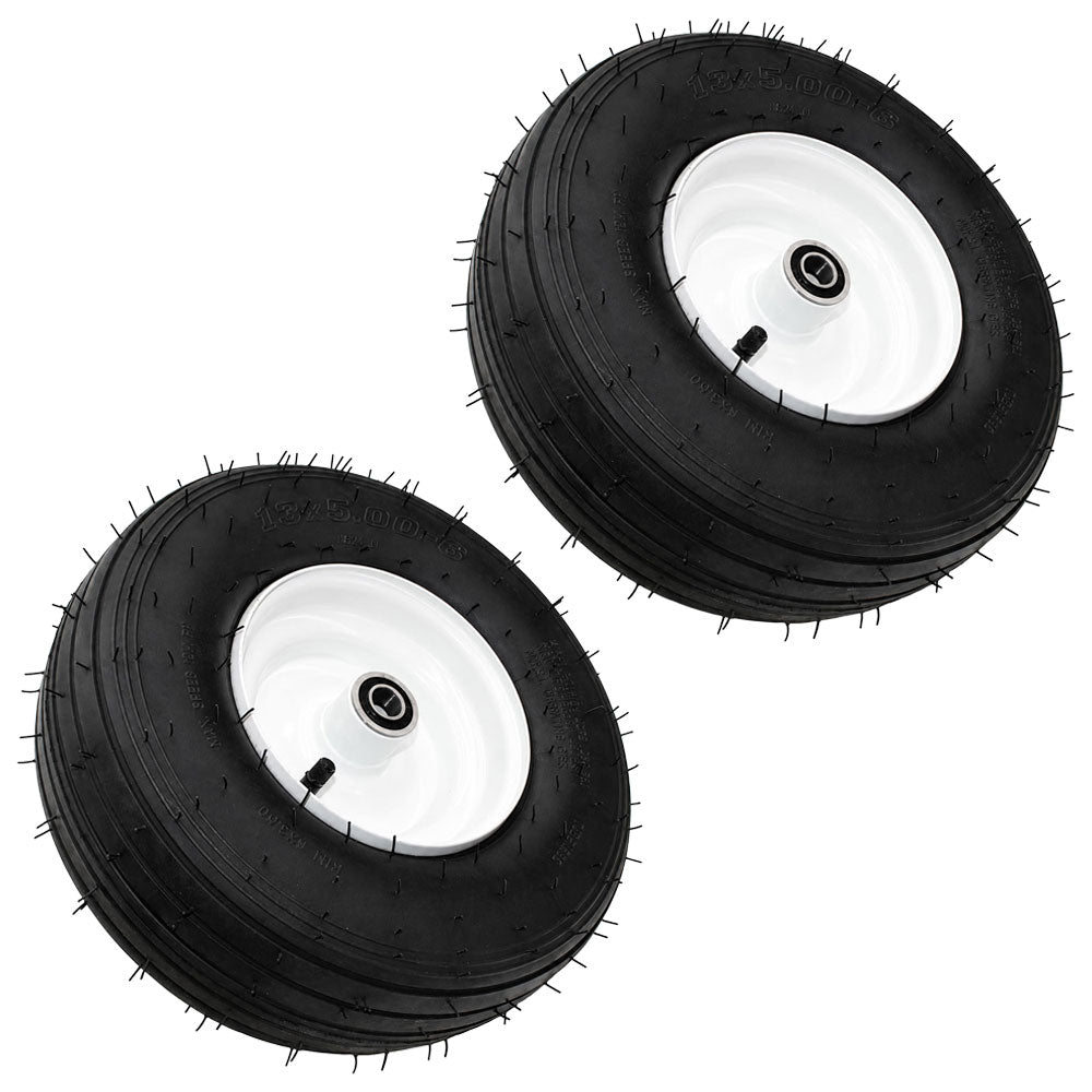 483861 Qty 2: 13 x 5 x 6 Tubeless Tan Wheel Fits Grasshopper