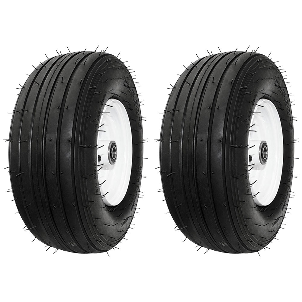 483861 Qty 2: 13 x 5 x 6 Tubeless Tan Wheel Fits Grasshopper