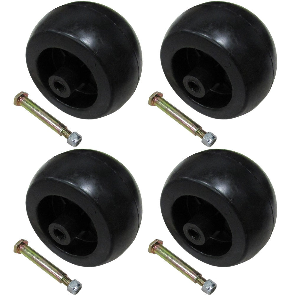 Pack of 4 Deck Wheels & Bolts Fits Craftsman Riding Mower 174873 193406 133957
