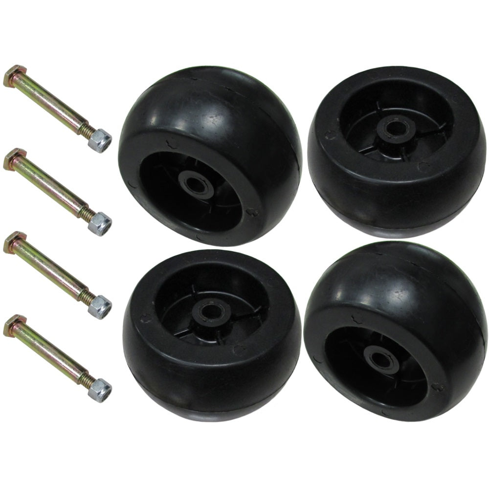 Pack of 4 Deck Wheels & Bolts Fits Craftsman Riding Mower 174873 193406 133957