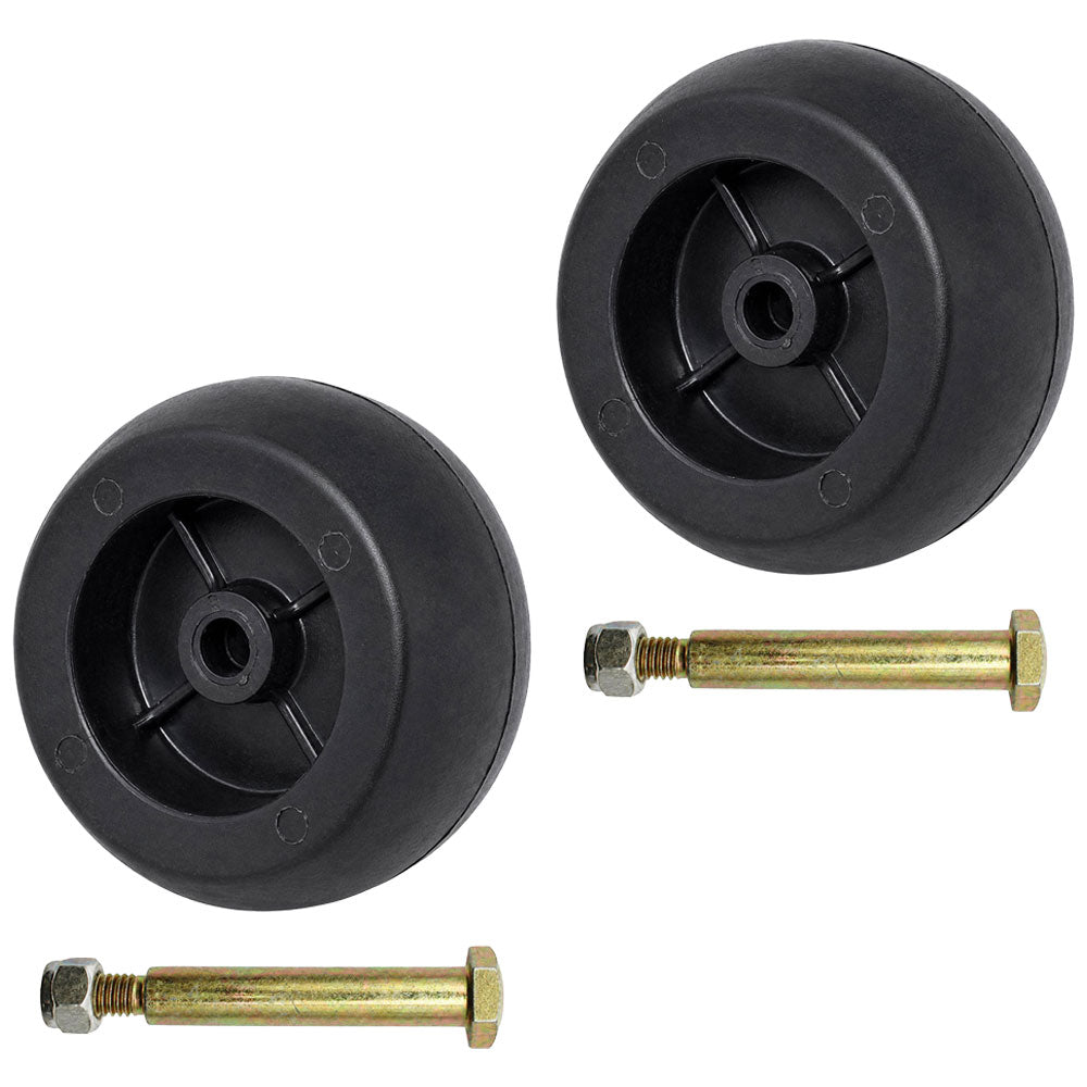 2(Two)Deck WheelsW/Bolt &NutCompatibleWithCRAFTSMANHUSQVARNAPOULAN174873 133957