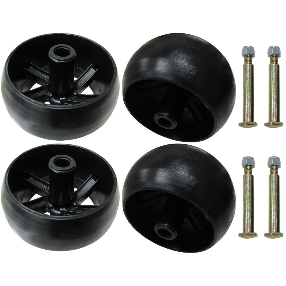4 Pack Mower Deck Wheels with Bolts 174873 133957 193406 532174873