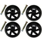 (Pack of 4) Smooth Deck Wheel with Bolt, Nut Fits Husqvarna 589527301 &