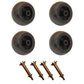 Set of Four (4) New Deck Wheels - 5 x 2.75, Smooth, Black