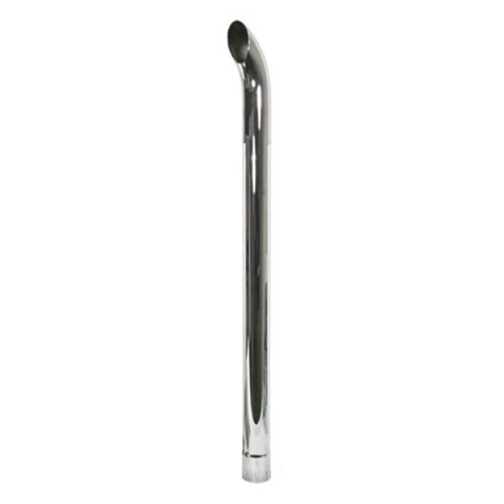 Chrome Tractor Exhaust Stack Curved 48" Long Slotted 3" ID ZNL89051C