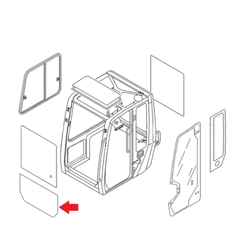 CAH40-0047-AIC Front Lower Glass