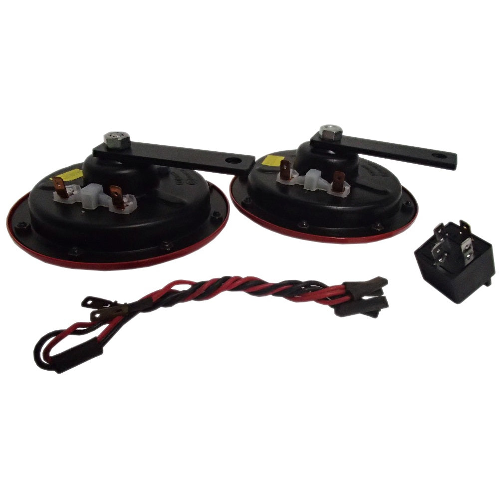 ELL70-0074-AIC 12V Hella Red Grill Horn Set