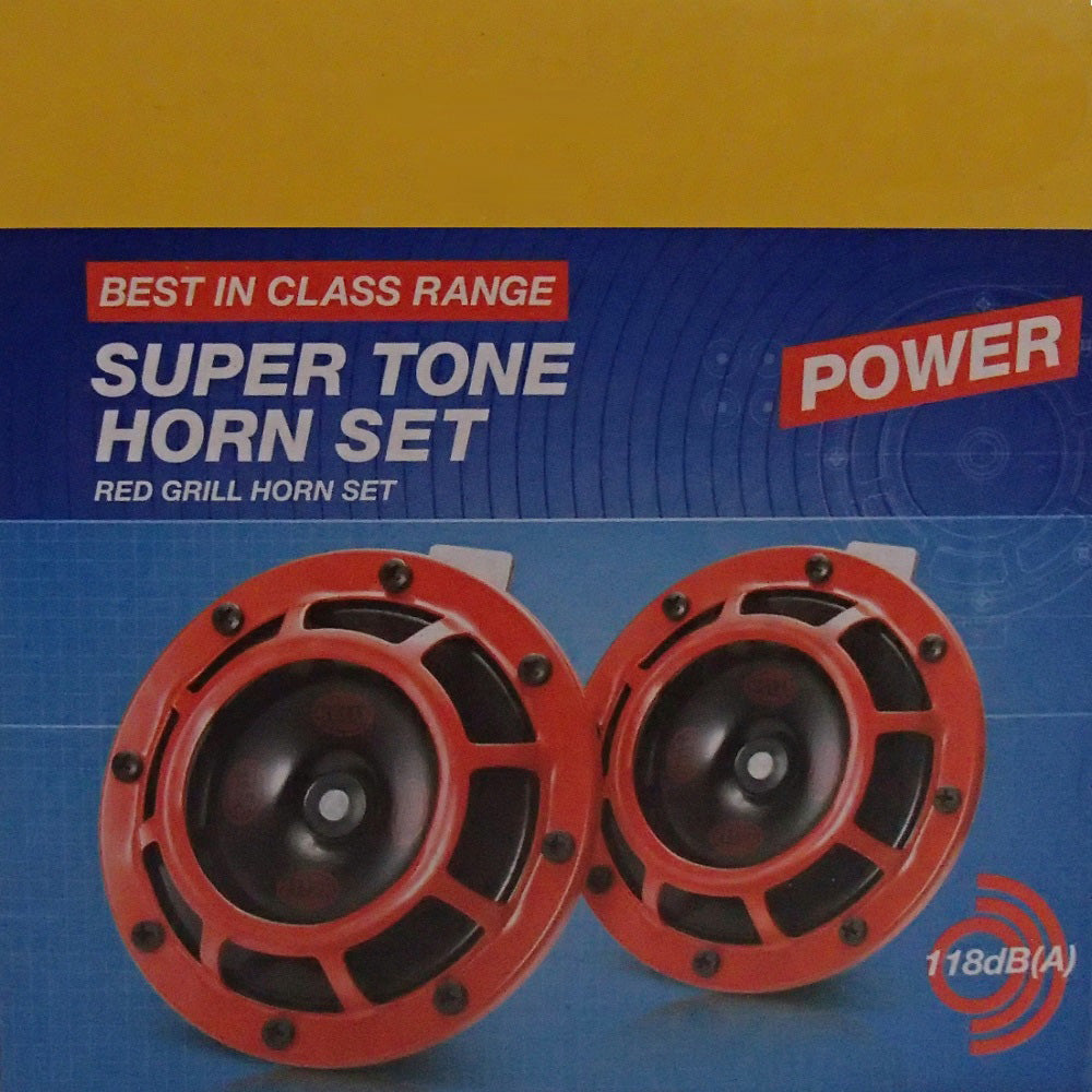 ELL70-0074-AIC 12V Hella Red Grill Horn Set