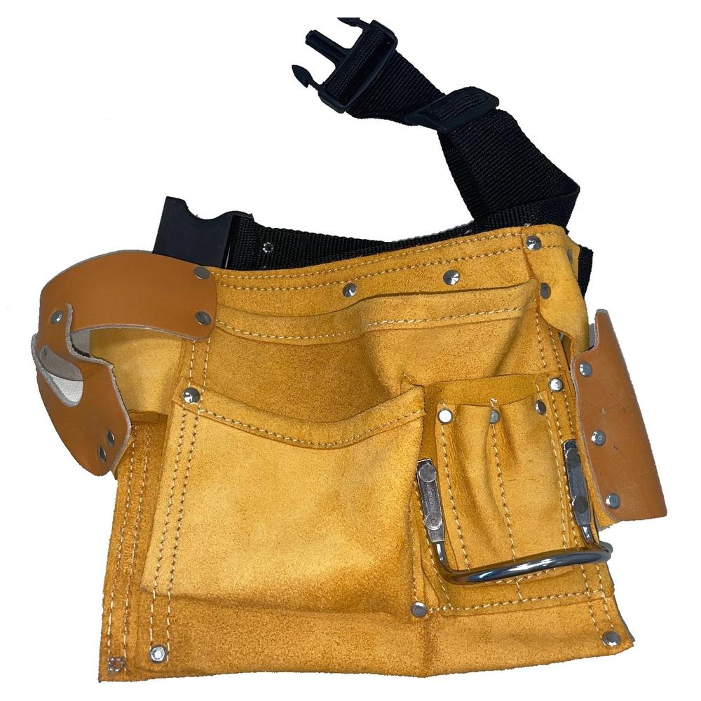 OTK20-1073-AIC 11 POCKET LEATHER TOOL BELT w/ QUICK RELEASE BUCKLE