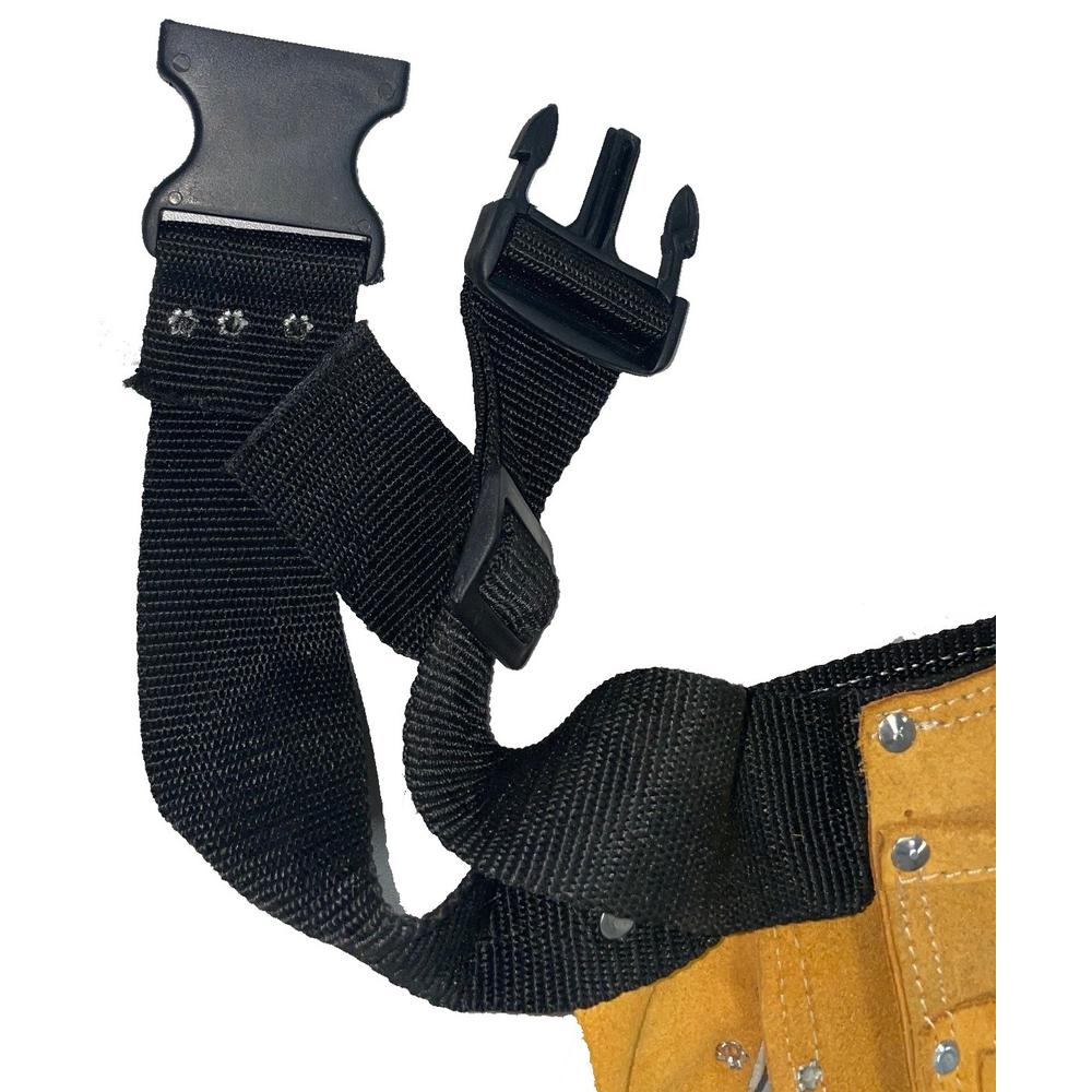 OTK20-1073-AIC 11 POCKET LEATHER TOOL BELT w/ QUICK RELEASE BUCKLE