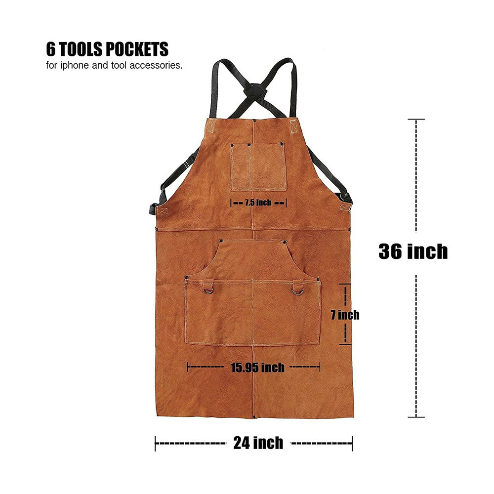OTK20-1079-AIC Leather Work Shop Apron