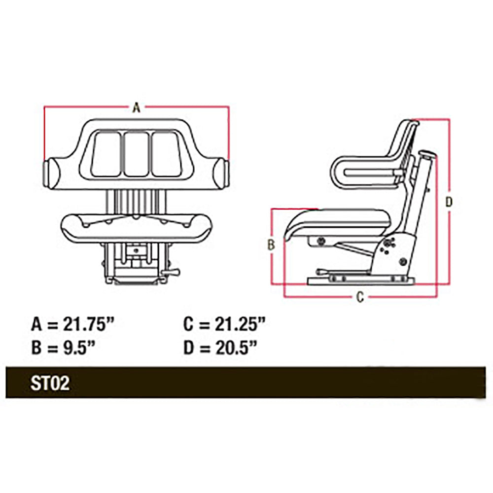 SEQ90-0055-AIC Yellow Wrap Around Seat with Arms