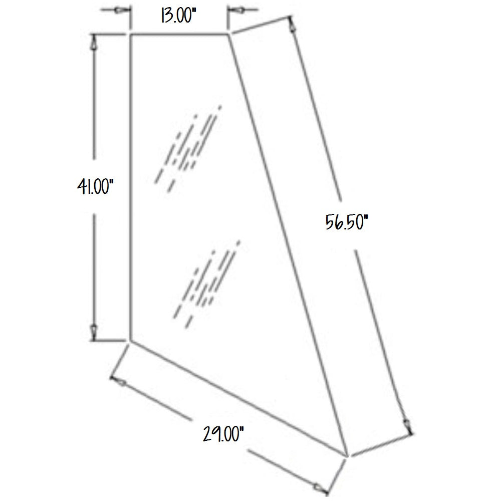 T164708-AIC Left Hand Rear Corner Glass